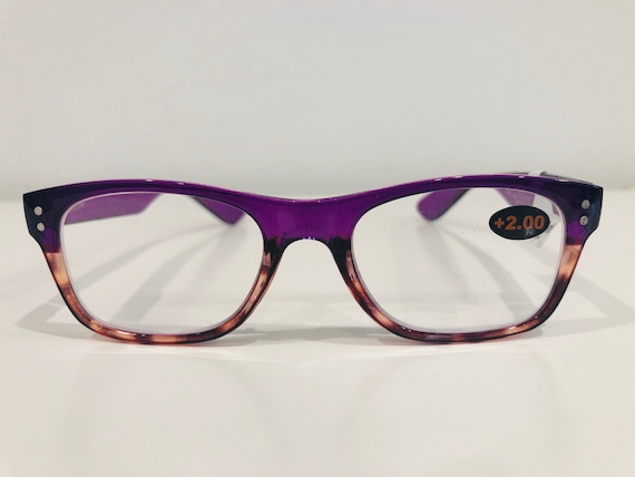 Designer Magnified Reading Glasses Purple 3514