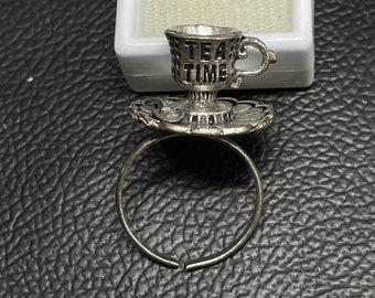Oxidised silver plated rings, statement rings, antique rings, Indian tribal jewellery, (ringsize-adjustable)A6605