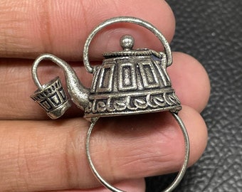 Oxidised Silver Plated Tribal Ring, Adjustable Statement Jewelry (A6606)