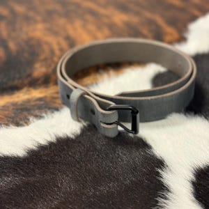 Handmade full grain Buffalo leather belts amish hand cut groomsman gift