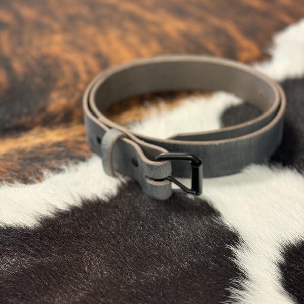 Handmade full grain Buffalo leather belts amish hand cut groomsman gift