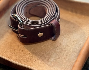 Vintage J. Crew Leather Rivet Belt: Made in England, Silver  display picture 1