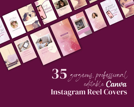 Instagram Reels Thumbnails IG Reels Canva Template Editable - Etsy