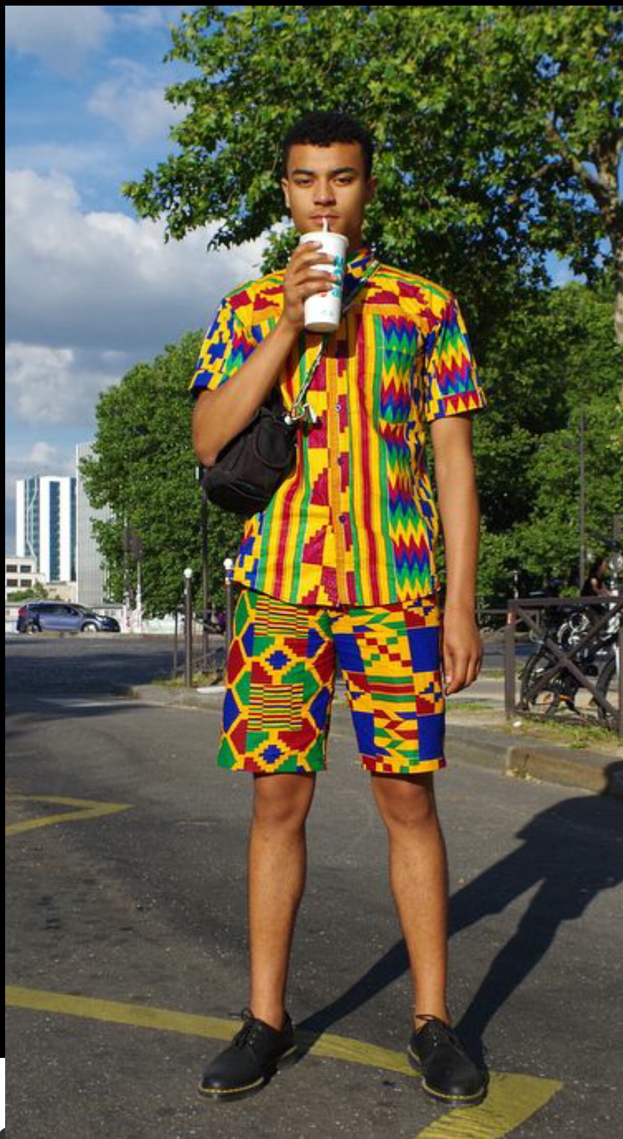 Kente men outfit Kente styles Men wear Casual outfit for Etsy
