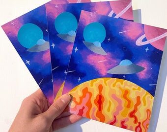 Galactic View/psychedelic space print
