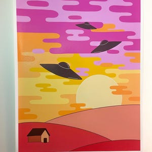 Bubblegum Sunset /trippy print