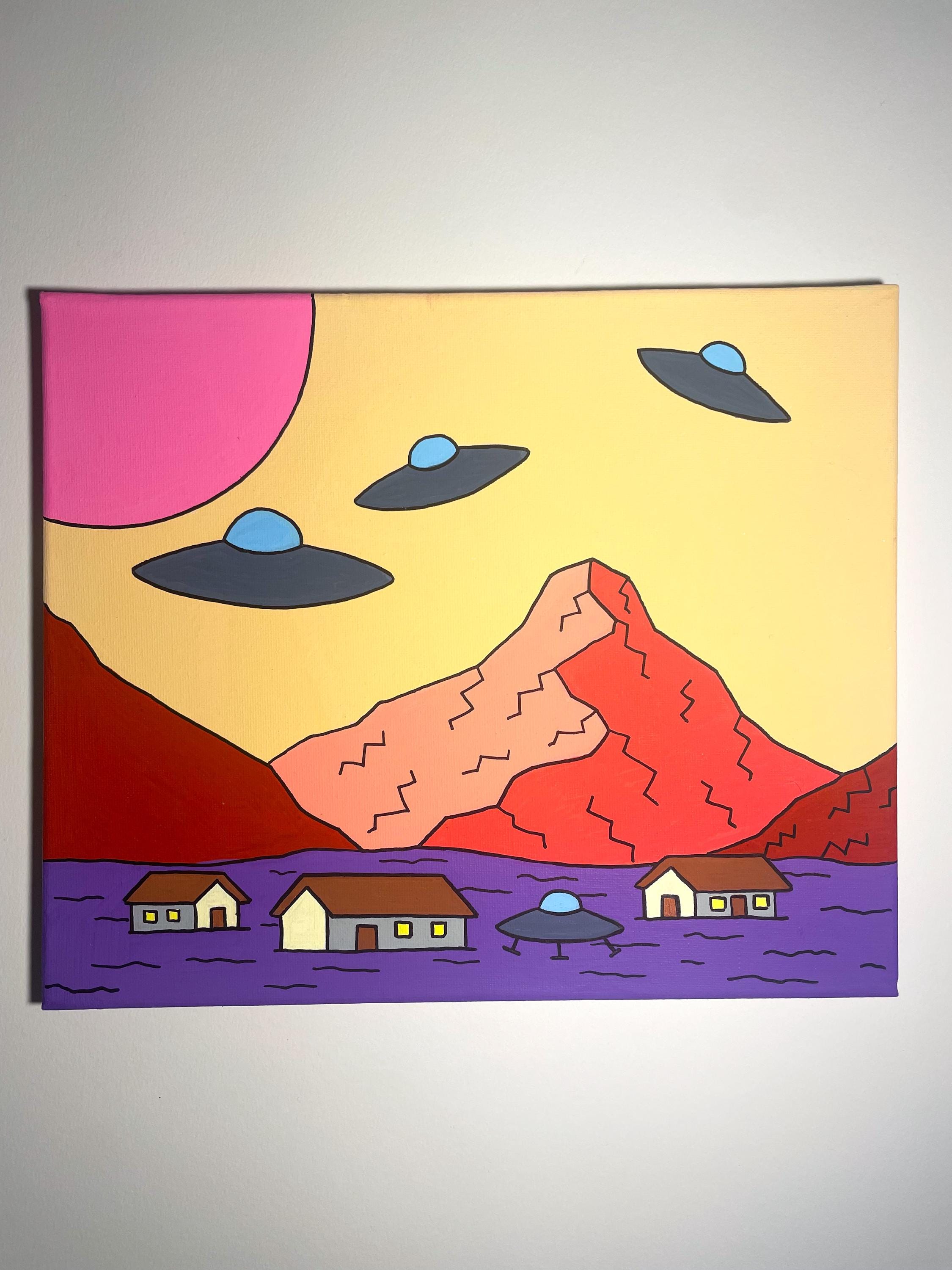 Posca canvas art - Etsy 日本