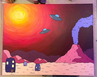 Edge of Town/ Original planet painting