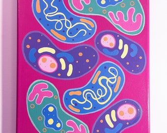 Big Happy Microbes/trippy microorganisms abstract painting