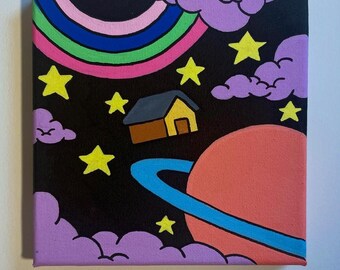 Flying Through Space/trippy psychedelic space wall decor
