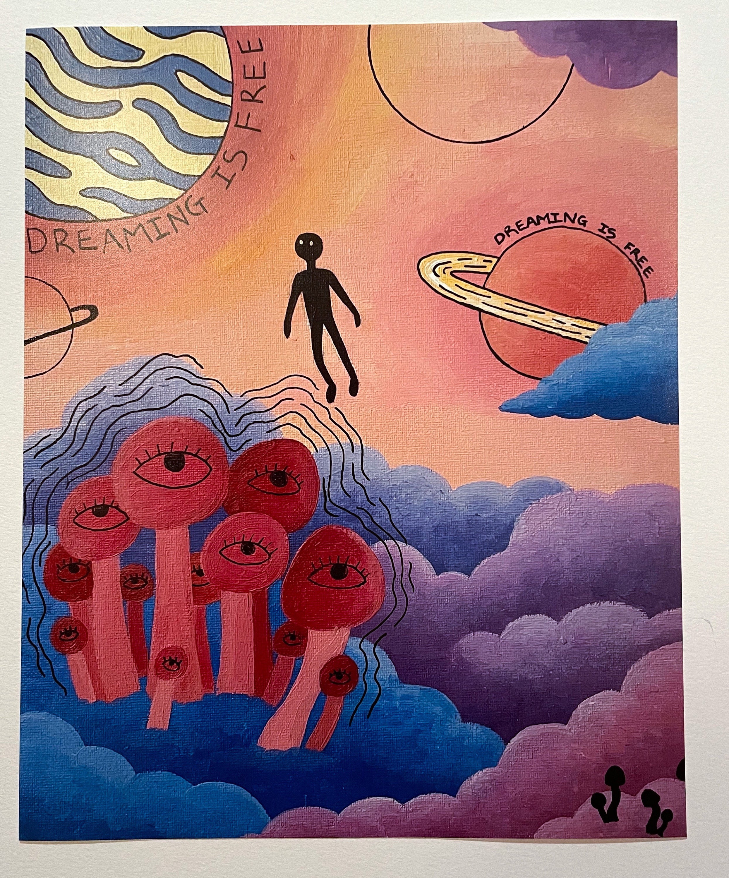 Dreaming is Free/8x10 Print of Dreamcore Painting Etsy