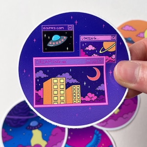 Trippy lofi sticker /lofi cyber design