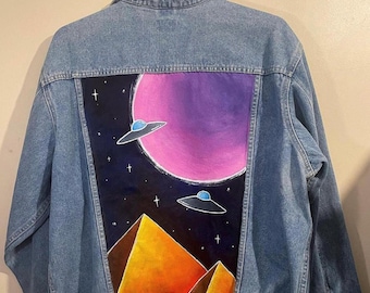 Psychedelic Space - Hand Painted Denim Jacket