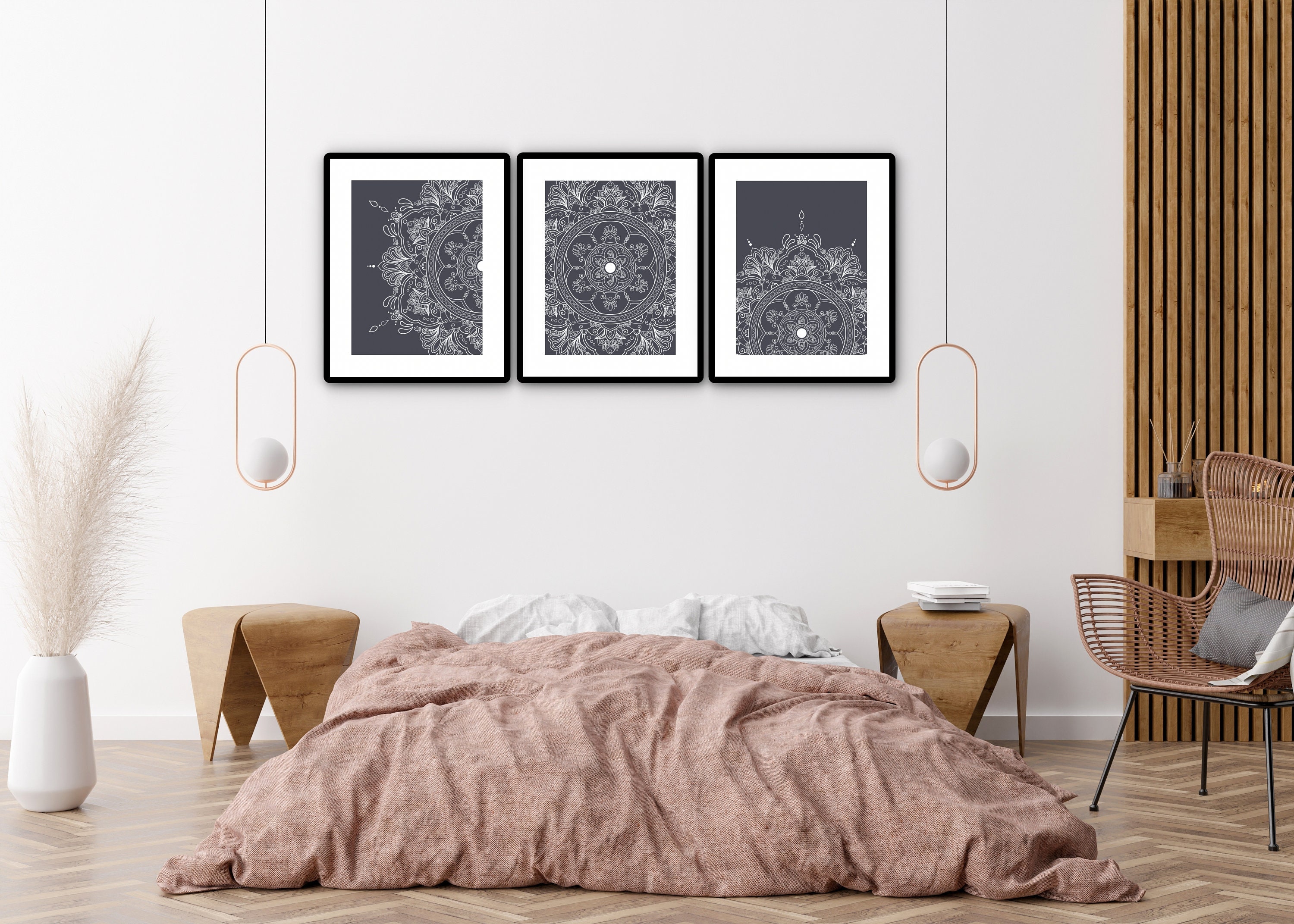 Printable Mandala Wall Art Set of 6 | 40x50 Cm | Digital Mandala Print ...