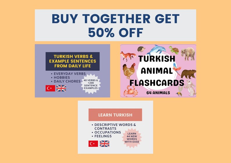 Learn Turkish Verbs With Ease: 40 Verbs & +200 Example Sentences - Etsy
