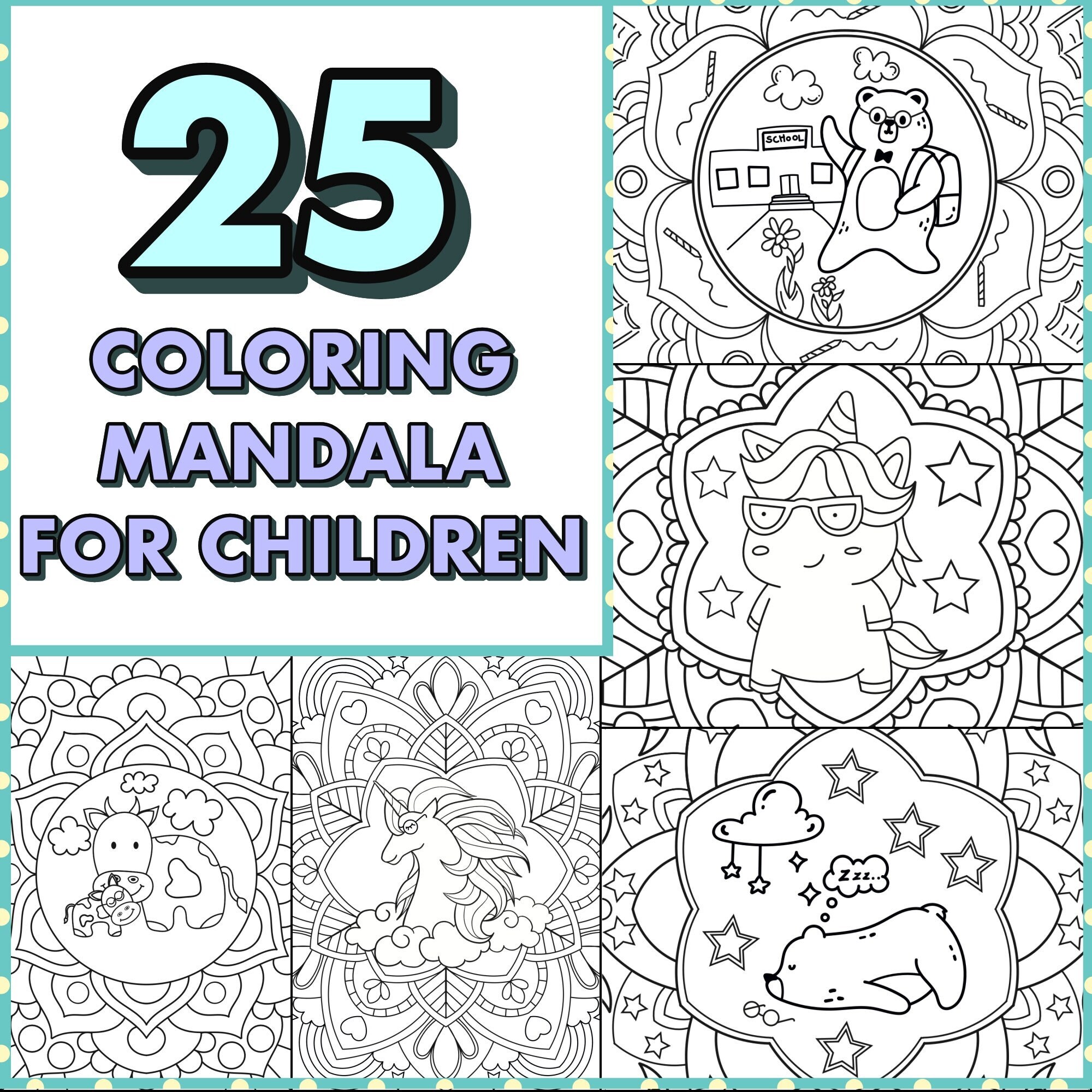 Kids Coloring Pages Printable | Mandala Coloring Pages for Kids | Kids ...