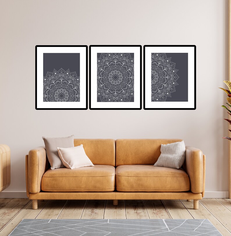 Printable Mandala Wall Art Set of 6 40x50 Cm Digital Mandala Print Set ...