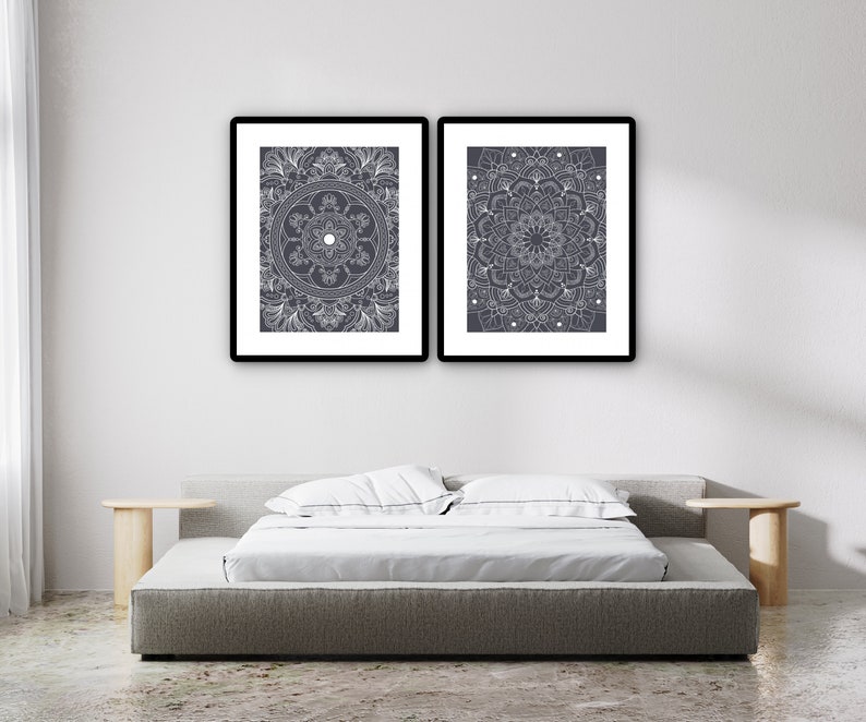 Printable Mandala Wall Art Set of 6 | 40x50 Cm | Digital Mandala Print ...