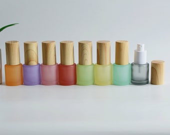 20ml Refillable Frosted Clear Glass Perfume Essential Oil Fine Mist Spray Bottles Atomizer Cosmetic Packaging Skin Care Set Wholesale