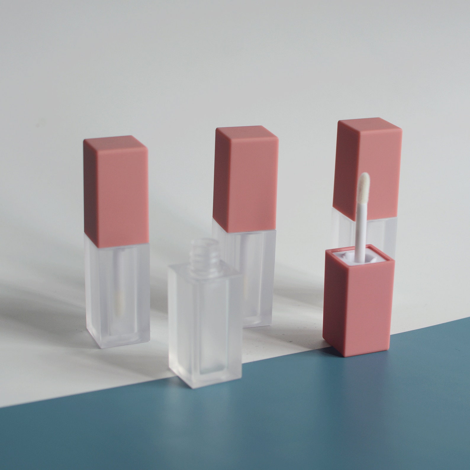 Pink Lip Gloss Tubes Square Frosted Lipgloss Tubes Cosmetic Etsy