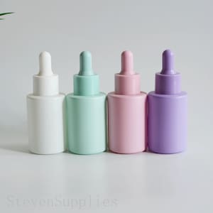 30ml Glass Dropper Bottles 1oz Colorful Matte Perfume Dropper Bottles Cosmetic Packaging with Dropper Essential Oil Bottle for Travel