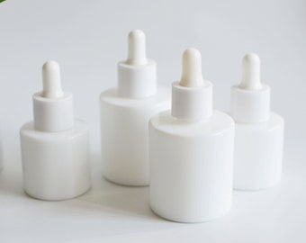 200pcs 60ml White Porcelain Glass Dropper Bottles Eye Dropper Bottles With Logo Printing