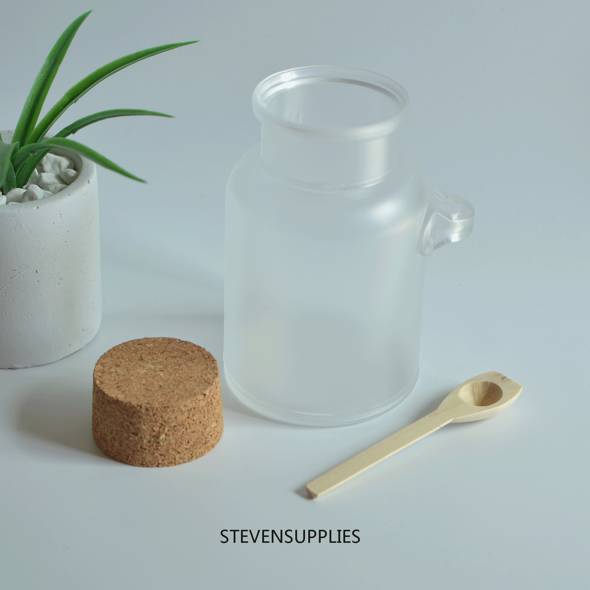 100g 200g 300g Frosted Plastic Bath Salt Bottle Bath Salt Jar Etsy