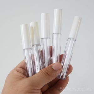 2.5ml White Lip Gloss Tubes Vials Lip Balm Bottles Container Lip Glaze Tube Wand Lip Oil Pipe DIY Makeup Lipstick Tubes for Women Girl
