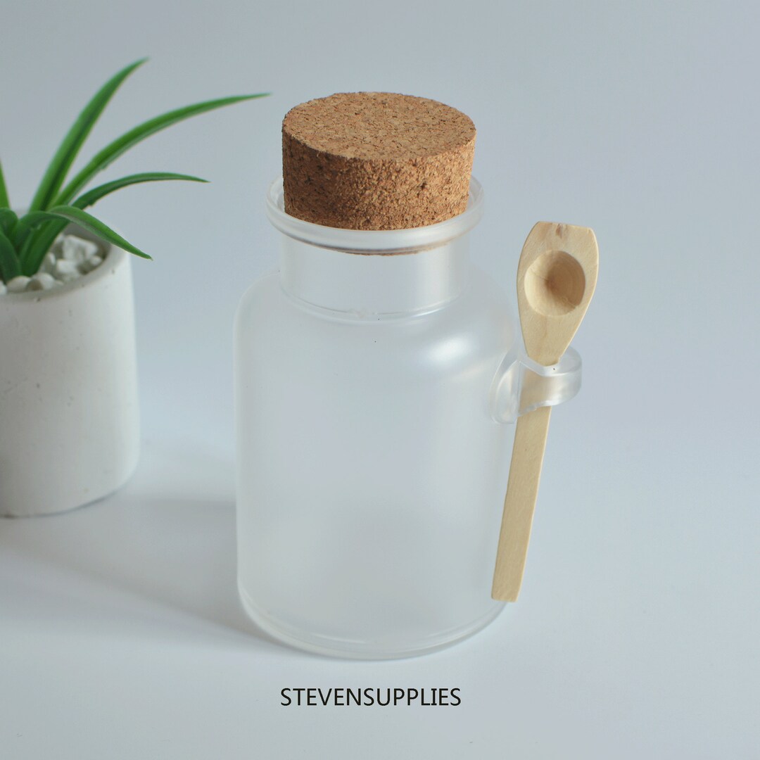 100g 200g 300g Frosted Plastic Bath Salt Bottle Bath Salt Jar Etsy