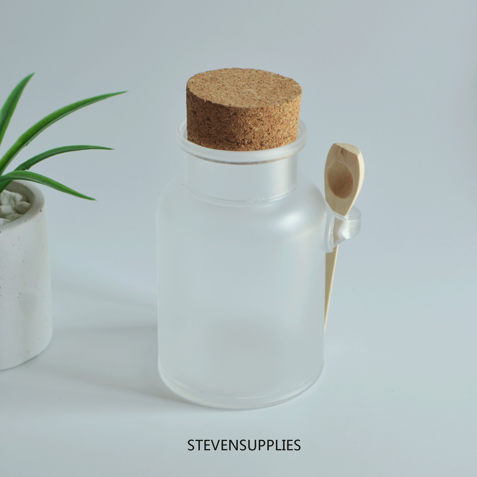 100g 200g 300g Frosted Plastic Bath Salt Bottle Bath Salt Jar Etsy