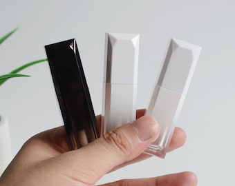 3ml White/Black Lip Gloss Tube Plastic Vials Empty Refillable Lip Balm Bottles Container Lip Glaze Tube DIY Makeup Lipstick Bottle Container