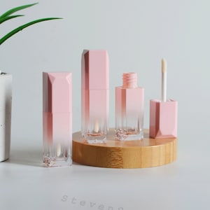3ml Gradient Pink Lip Gloss Tubes Vials Lip Balm Bottles Container Lip Glaze Tube Wand Lip Oil Pipe DIY Makeup Lipstick Tubes for Women Girl