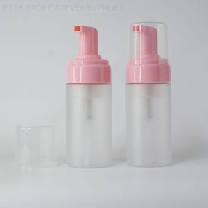 100~150ml Foam Dispenser Bottles Clear +Pink  Empty Foaming Pump Dispenser for Hand Soap Lash Cleanser Shampoo to Travel Cosmetics