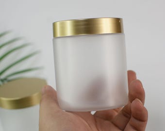 150g 200g 250g Słoik na krem w kolorze matowego złota, matowa złota nakrętka, mrożone opakowanie PET, słoik na krem z filtrem UV, opakowanie na olej, zamówienie hurtowe