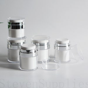 15g 30g 50g Plastic Airless Pomp Jar Hervulbare Zalfpotje Vacuümpomp Fles Dispenser Reispomp Containers voor Lotions Crèmes Moisturizer afbeelding 1