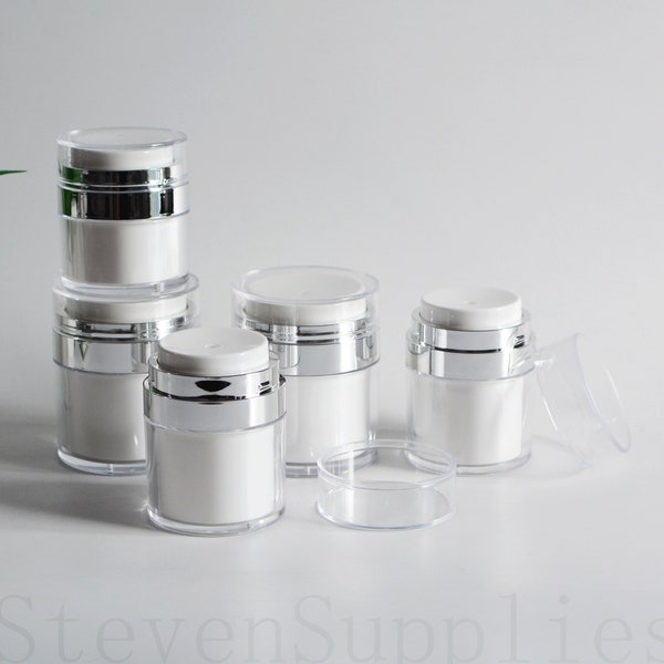 15g 30g 50g Plastic Airless Pomp Jar Hervulbare Zalfpotje Vacuümpomp Fles Dispenser Reispomp Containers voor Lotions Crèmes Moisturizer