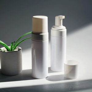 1~200pcs 100~150ml White Plastic Foam Dispenser Bottles Empty Foaming Pump Dispenser for Hand Soap Lash Cleanser Shampoo to Travel Cosmetics