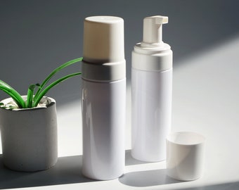 1~200pcs 100~150ml White Plastic Foam Dispenser Bottles Empty Foaming Pump Dispenser for Hand Soap Lash Cleanser Shampoo to Travel Cosmetics