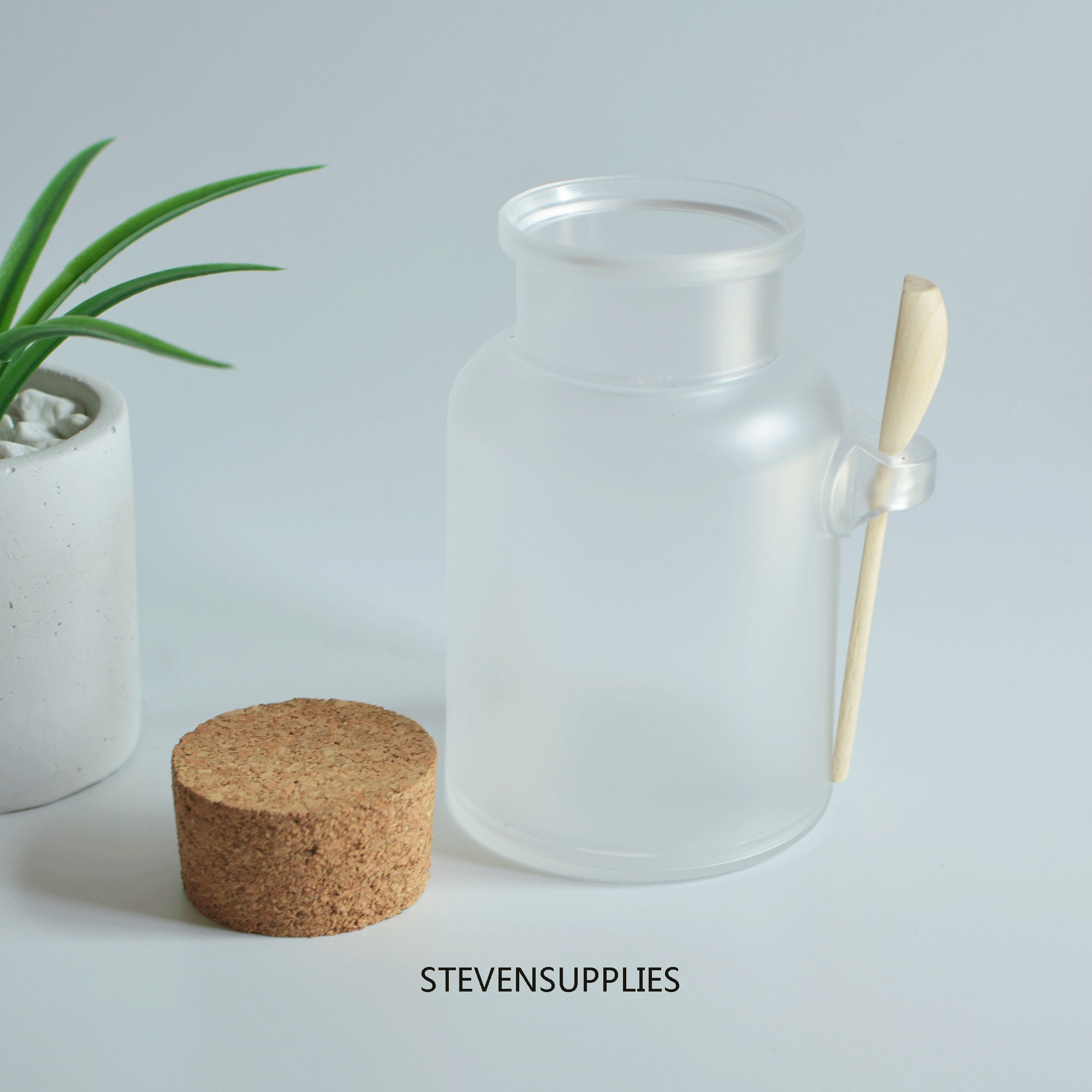 100g 200g 300g Frosted Plastic Bath Salt Bottle Bath Salt Jar Etsy