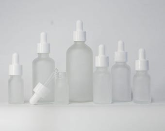 2025 New Dropper Bottles Matte Glass White Cap Dropper Hot Sale For Dropper Bottles DIY Custom Logo On Bottles Bulk