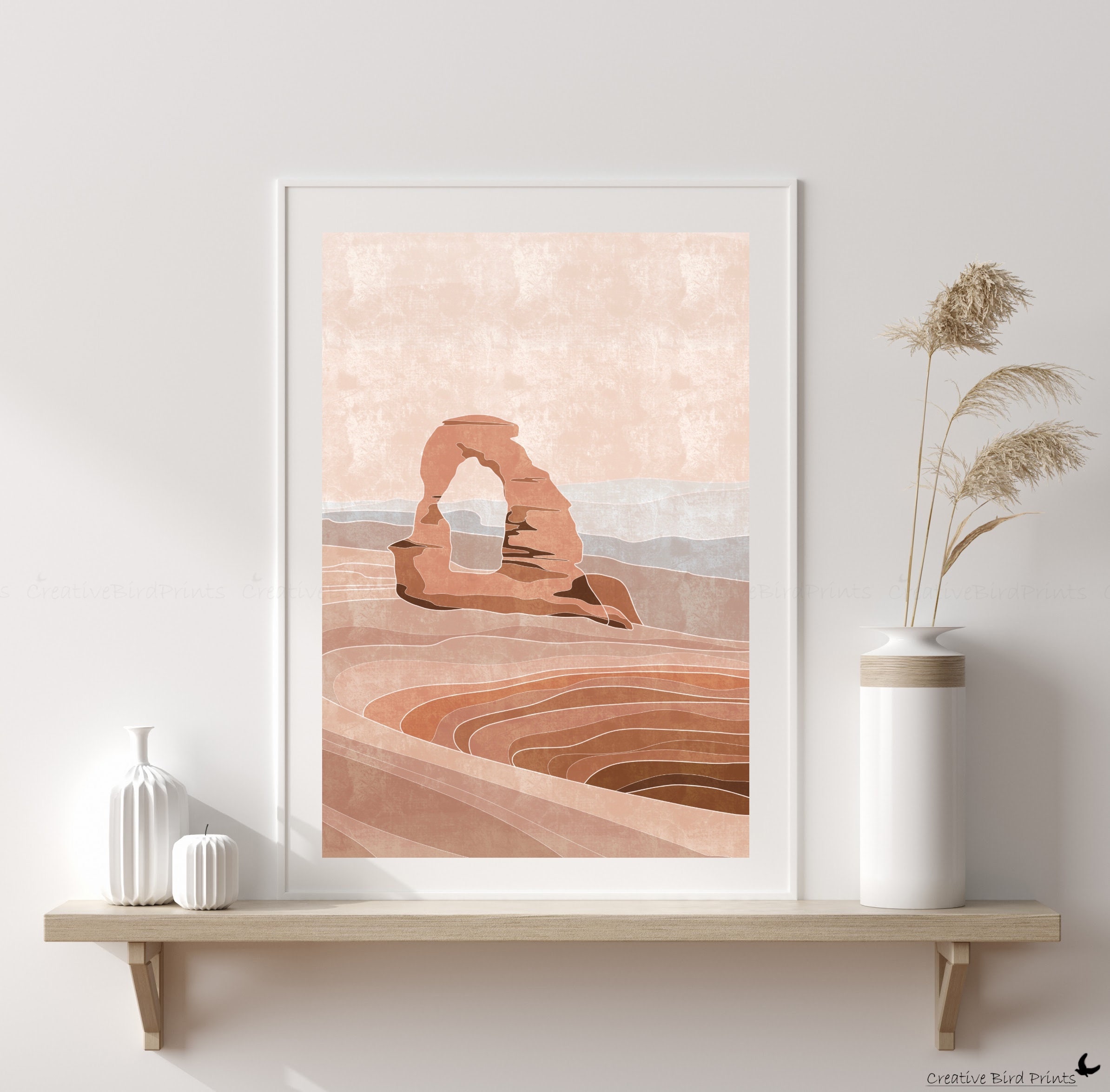 Boho Landscape Art Print Arches National Park Poster | Etsy