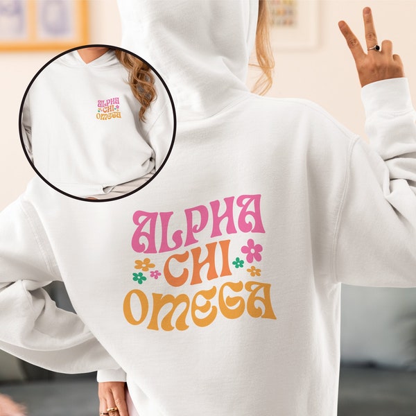 Custom Sorority Hoodies, Big Little, Fraternity Rush Initiation, Stacked Text Personalise Sorority Merch,Chi Omega,Zelta Tau Alpha,Gamma Phi