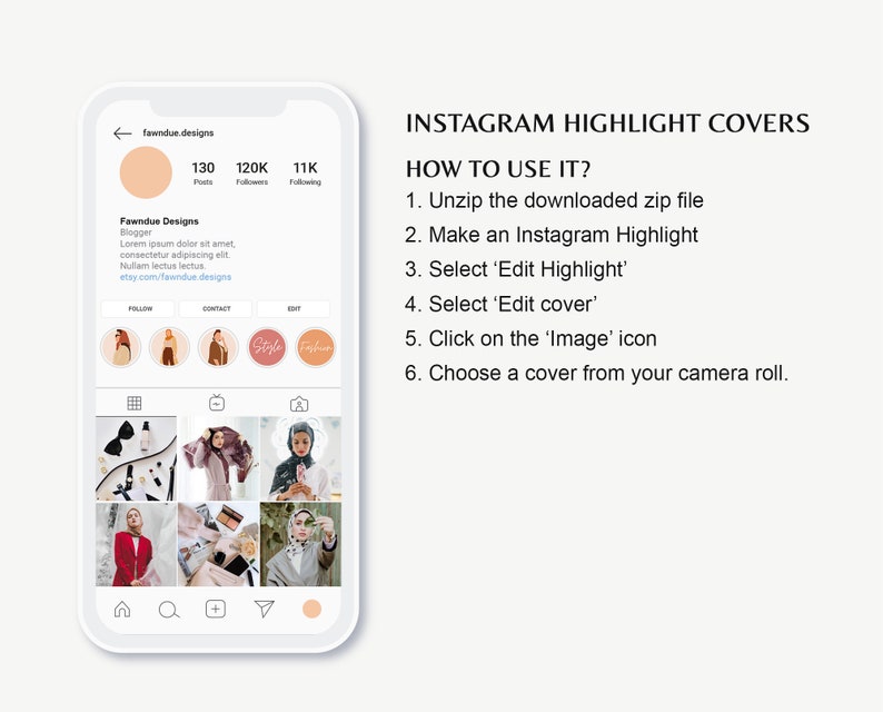 Hijabi Instagram Highlights Cover Neutral Hijab Women Highlights ...
