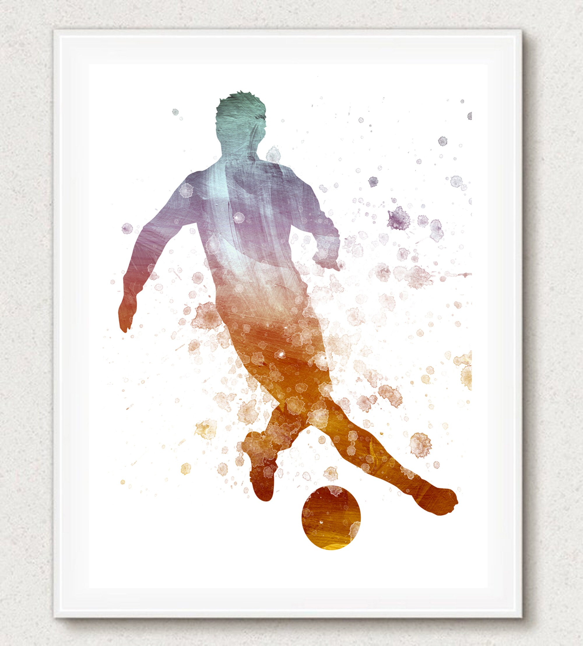 Sports Prints Set of 5 Soccer Art Baseball Decor Sports Etsy