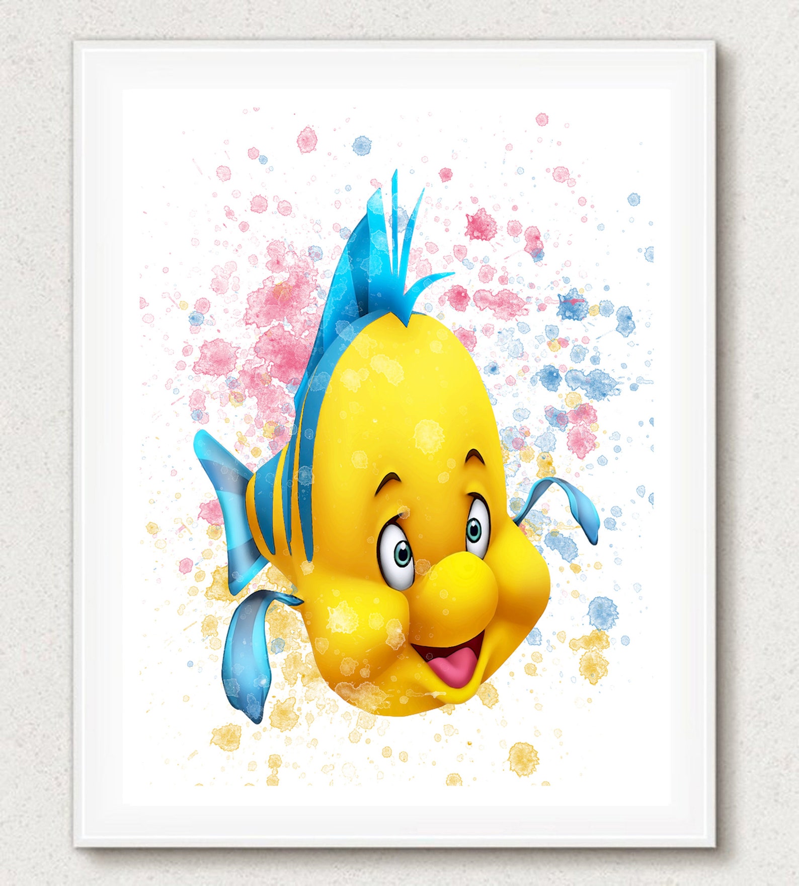 The Little Mermaid Flounder Poster Flounder Printable Etsy