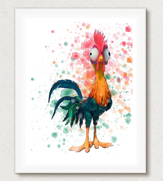 Hei Hei Print Hei Hei Poster Hei Hei Gift Moana Decor | Etsy