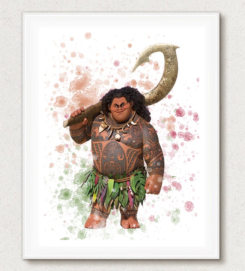 Maui Print Maui Poster Moana Maui Moana Decor Disney | Etsy