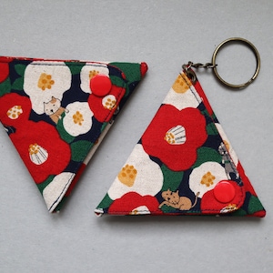 Porta-moedas, bolsa para fone de ouvido, chaveiro, capa de tecido para fone de ouvido, ideia para presente, chave, chaveiro