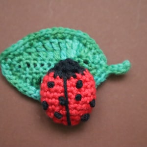 PIT Lieveheersbeestje haak Cadeau Idee feest of verjaardag, Valentijnsdag Dier amigurumi Handgemaakt, broche