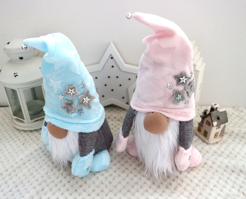 Stuffed gnome doll with stars plush gnome toy gift idea Home Etsy
